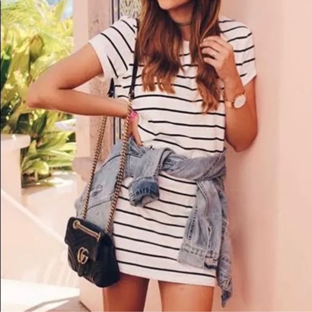 Lulu’s Cafe Society Black and White Shirt Dress - Picture 9 of 10